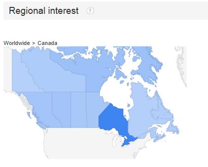 regional interest on google trends
