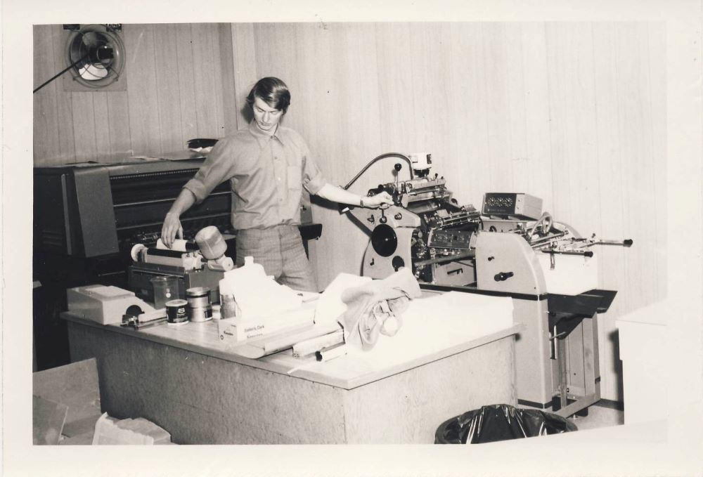 historical photo of src employee working on potash flotation