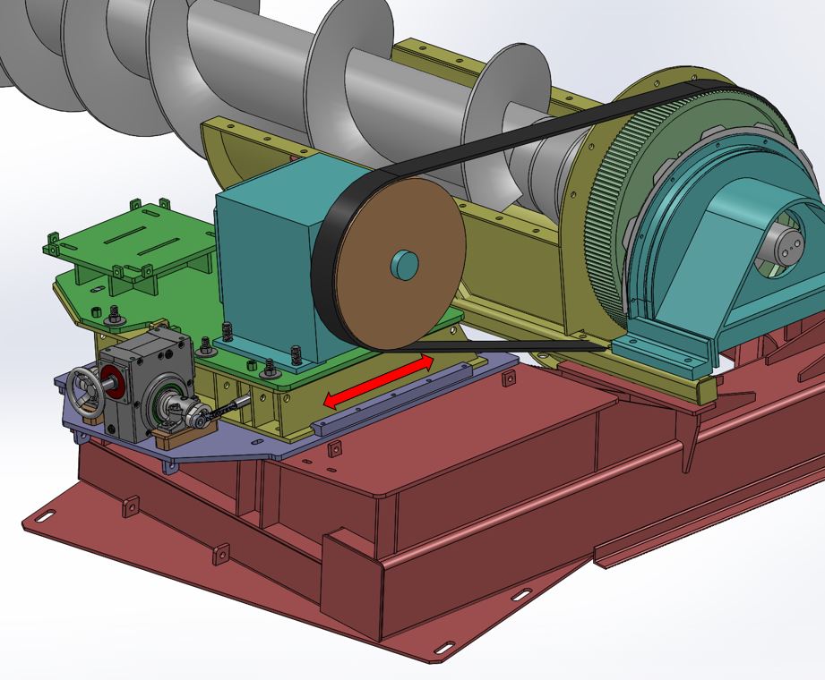 CAD drawing of src's screw feeder assembly solution