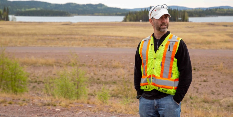 src remediation manager ian wilson stands at remediated site