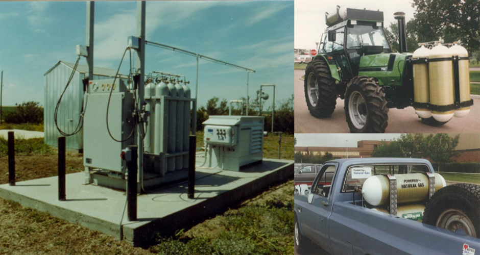 SRC Natural Gas Fuel Station, Pickup Truck and Tractor in the CNG on Farms Project, 1987 to 1989