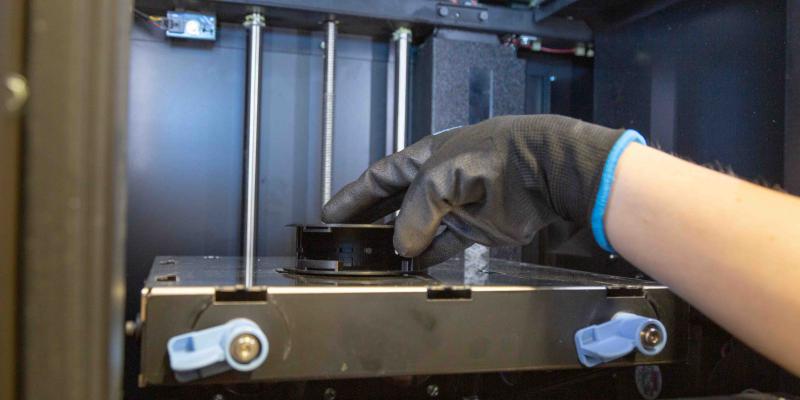 src engineer uses 3-d printer for industrial parts