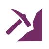 pick axe icon purple