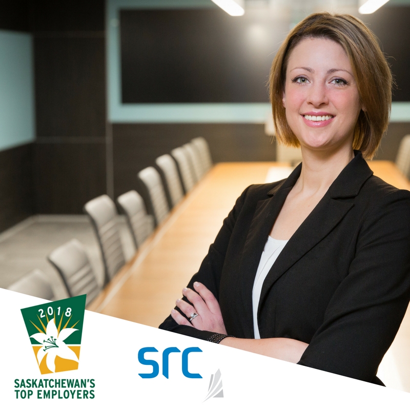 woman in boardroom with two logos in front