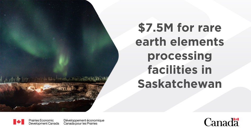 7.5M for rare earth elements processing facilities in Saskatchewan graphic