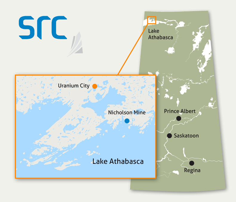 map showing location of nicholson mine