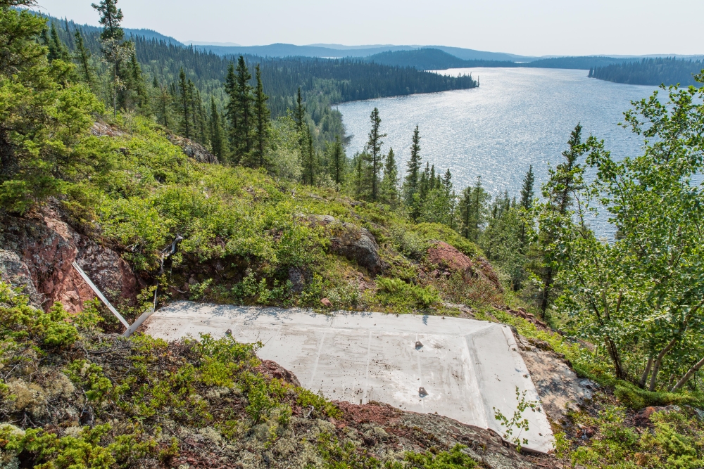 src stainless steel cap covering abandoned mine opening