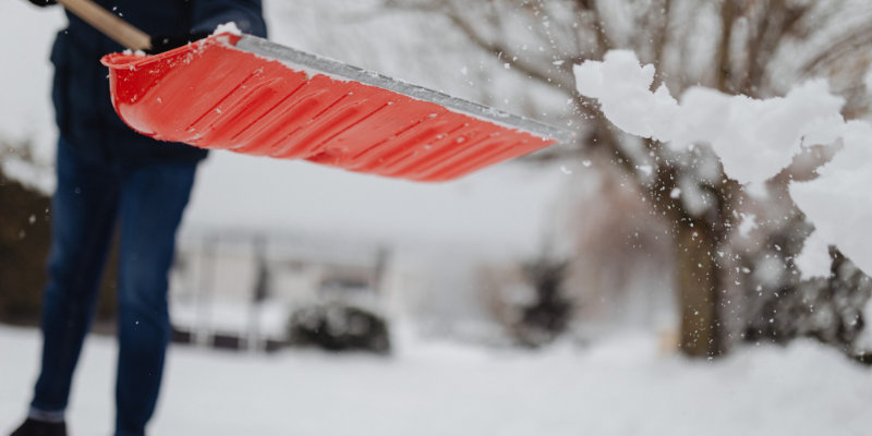 person shoveling snow