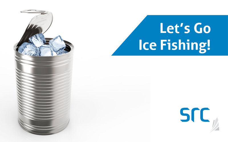 src ice fishing experiment with ice in a can