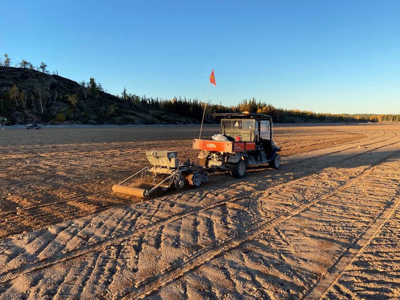 SRC plot seeder used for revegetation at Gunnar