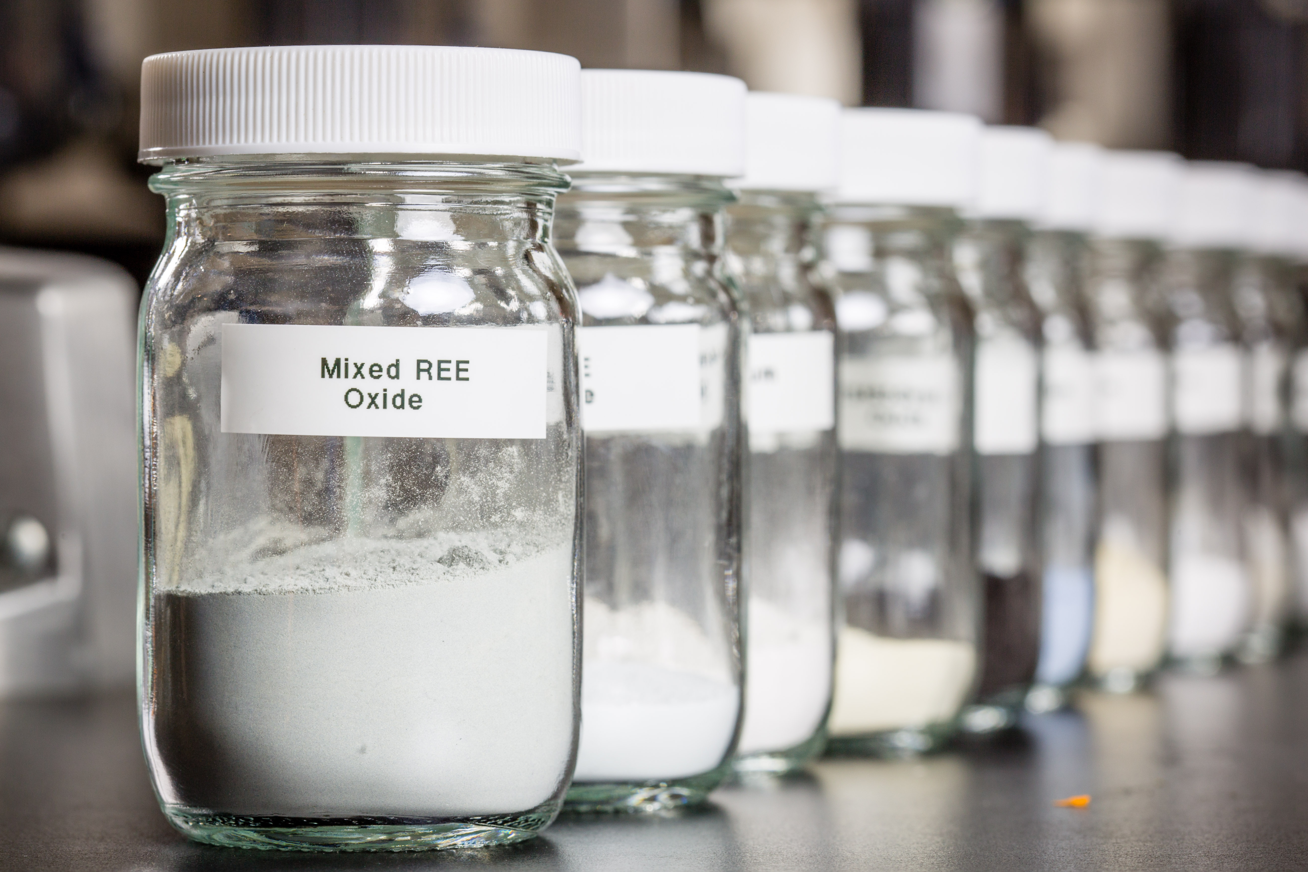 jars of rare earth elements