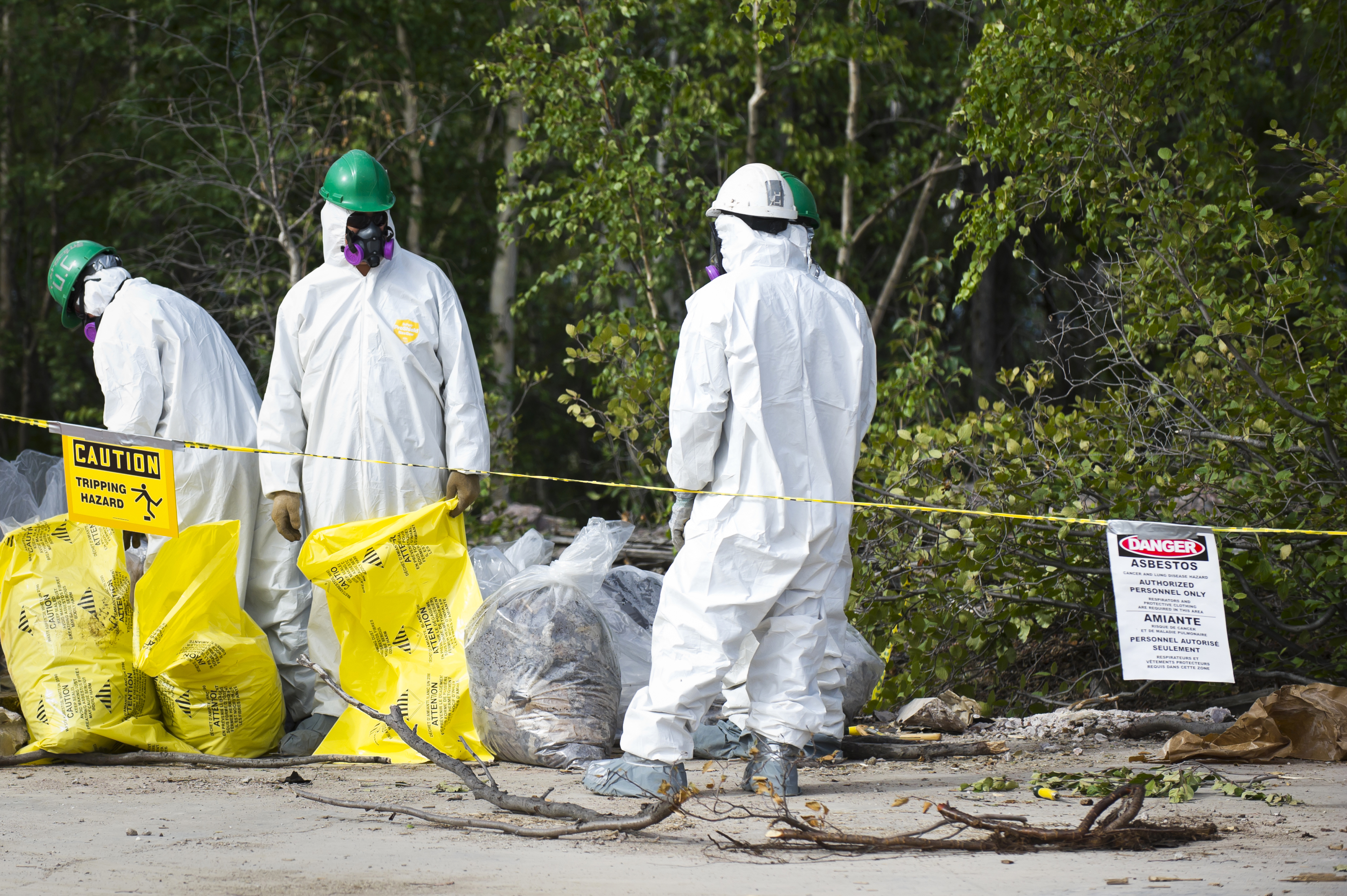 Abestos abatement workers