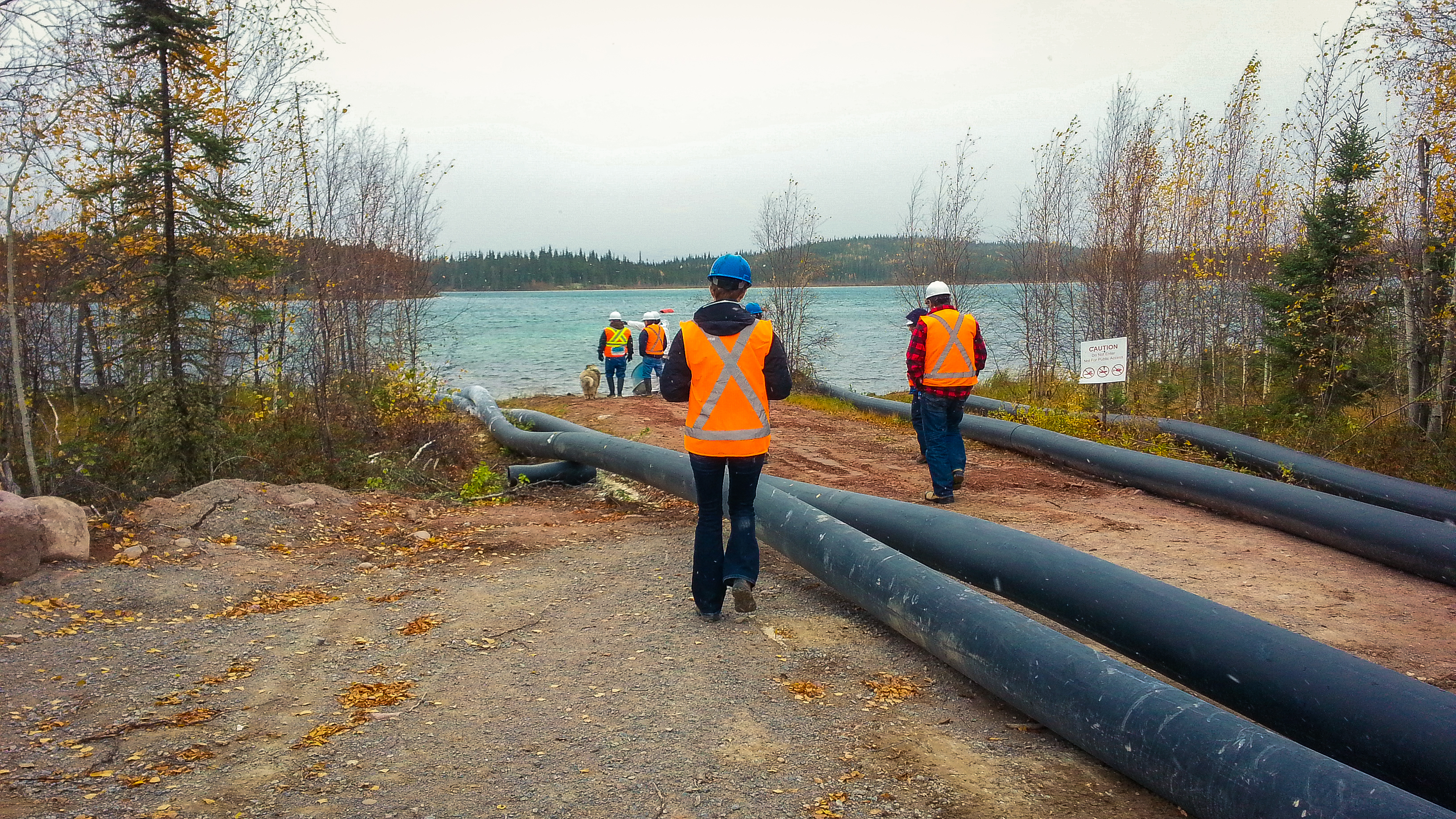 SRC leads a site tour during remediation of the former Lorado Uranium Mill Site in 2014