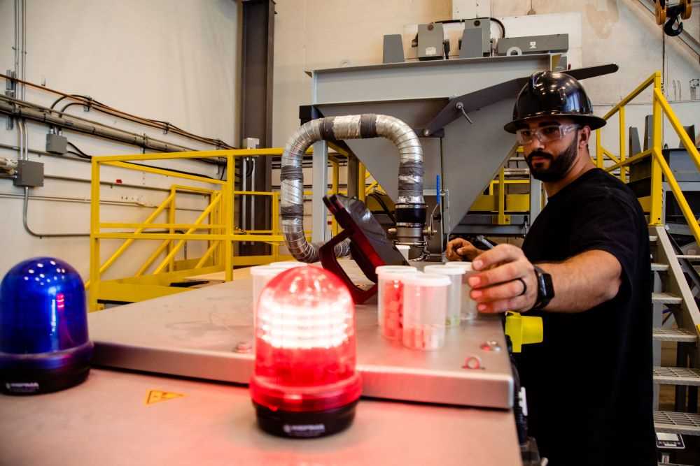 SRC's x-ray transmission (XRT) sorter helps the team recover diamonds more efficiently by removing waste rock earlier in the process. 