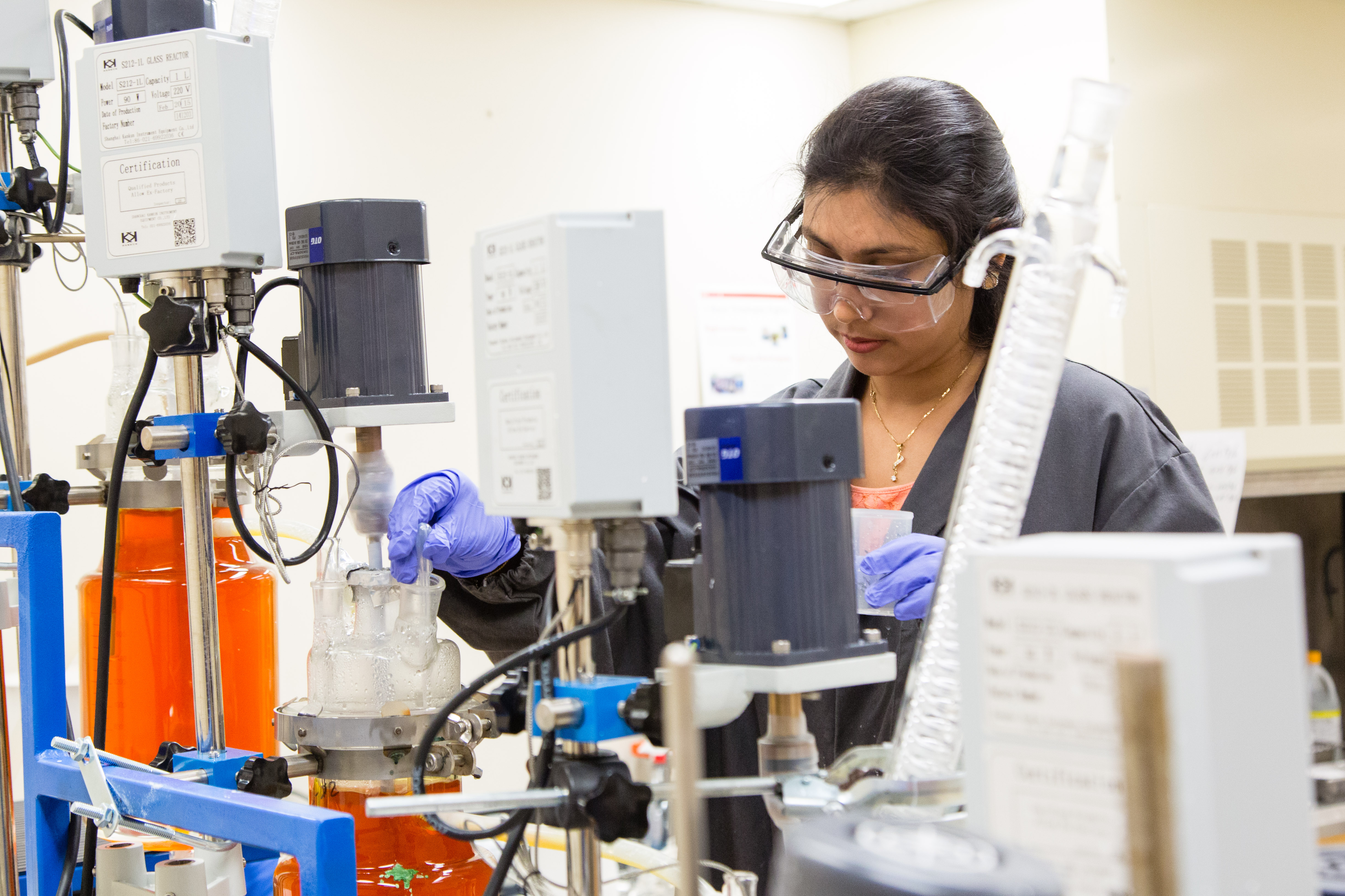 woman working in pilot plant