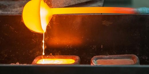 ree metal smelting ladle at SRC