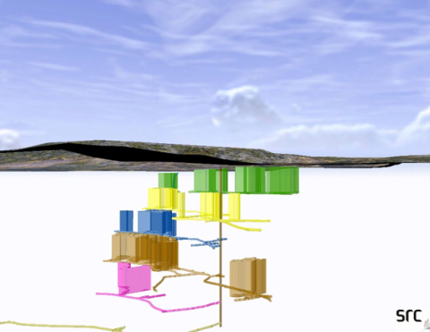 3-d model of underground mine workings