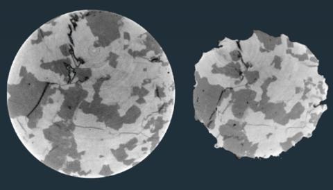 2-d images of potash core sample from src lab