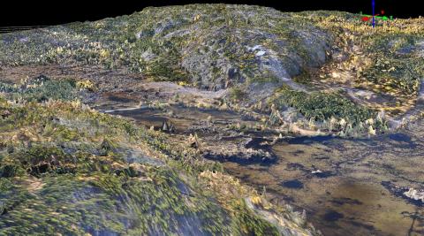 Point cloud showing northern landscape