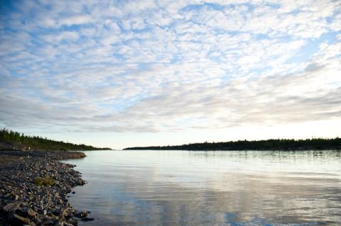 northern saskatchewan lake landscape