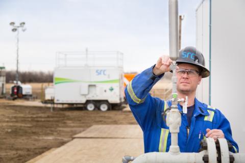 src tests methane reduction tech at well site