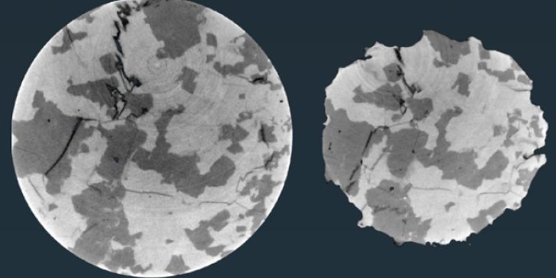 2-d images of potash core sample from src lab