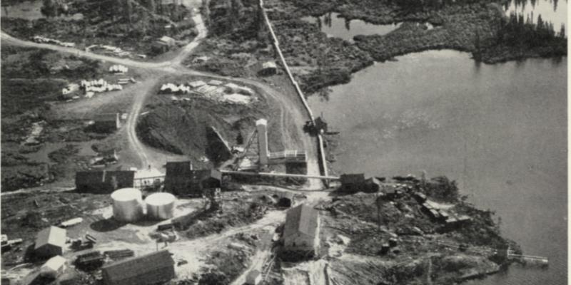 Cayzor Mine on Jean Lake in 1960.