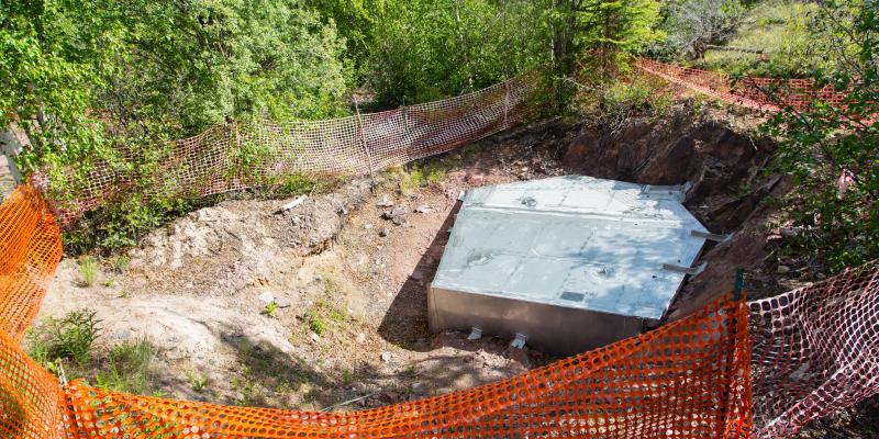 Stainless steel cap covering raise, Cinch/Cenex Mine