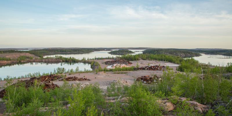abandoned mine site in northern saskatchewan