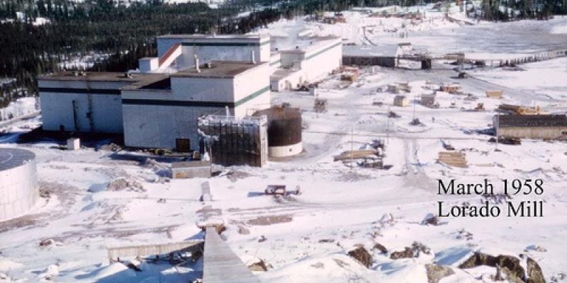 aerial photo of mill site in 1958