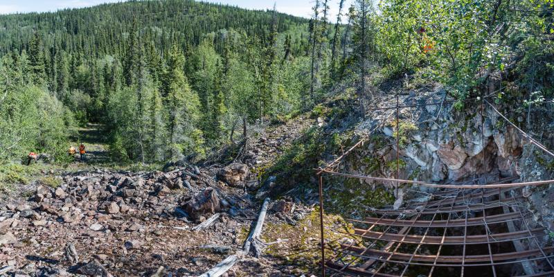 stope breakthrough, nicholson mine