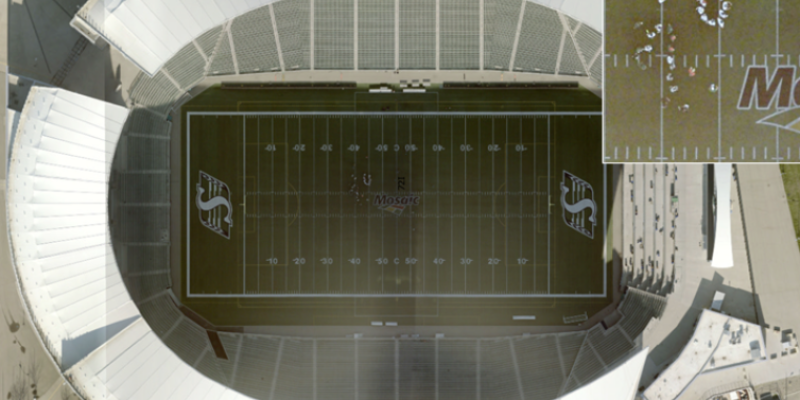 SGIC Airborne Imagery of Mosaic Stadium in 2026