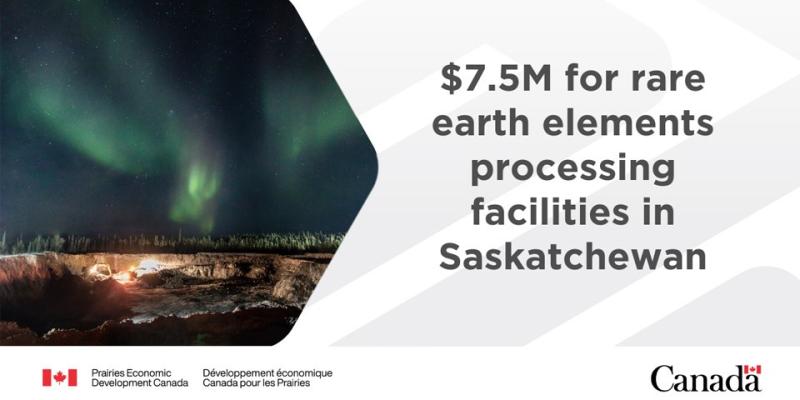 7.5M for rare earth elements processing facilities in Saskatchewan graphic