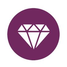 diamond icon in purple circle