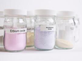 jars of rare earths at src facility