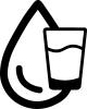 Water Droplet with Cup of Water next to it